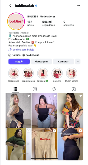 Instagram @boldiesclub - Perfil da Boldies no Instagram